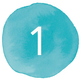 graphic icon of number one in a teal circle